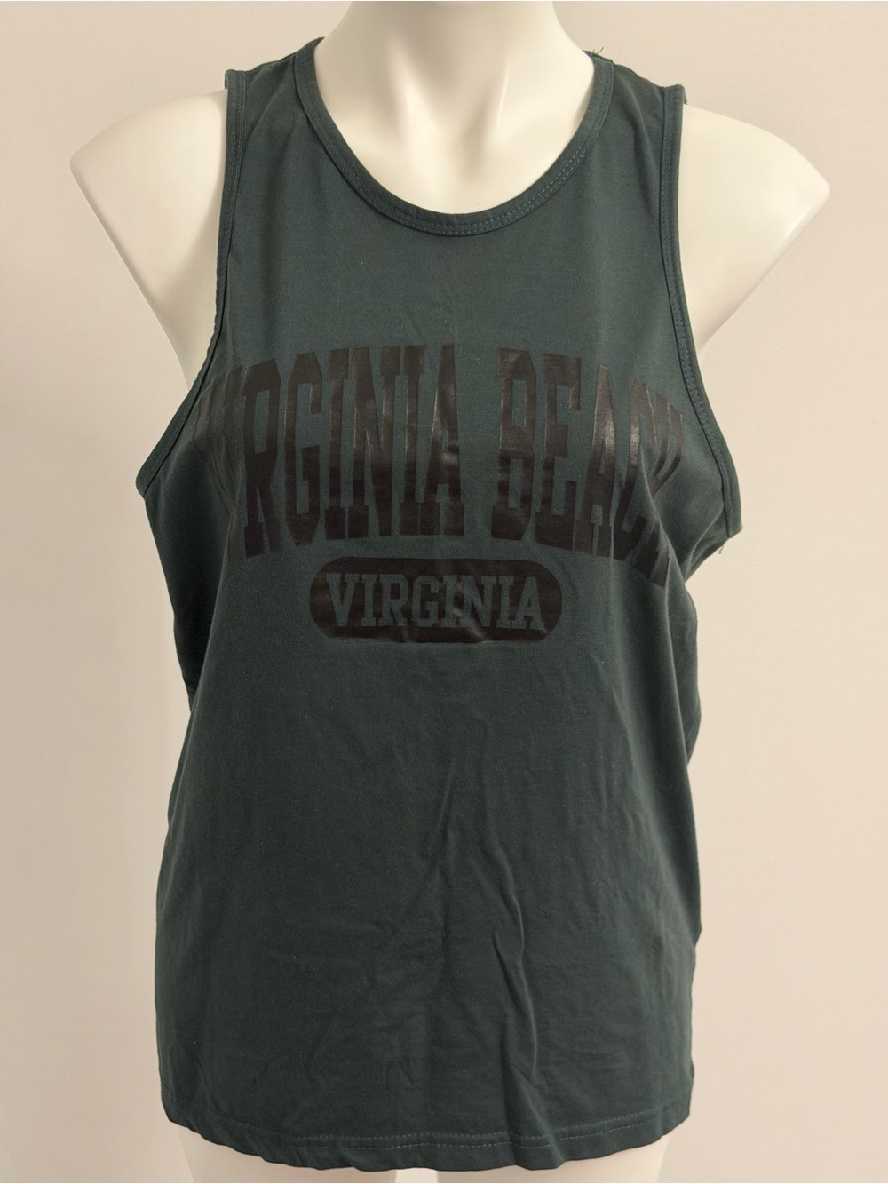 Virginia Beach Graphic Tank Top - Dark Green